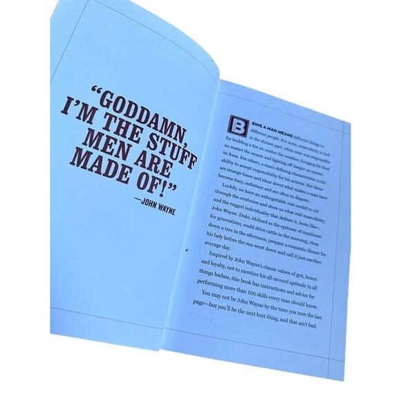 The Official John Wayne Handy Book for Men: 2018 Hardcover by James Ellis - Picture 4 of 8